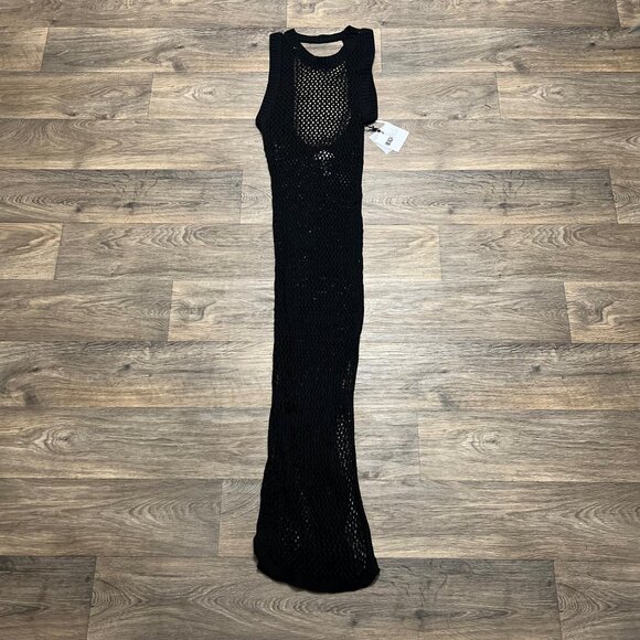 NEW Beach Riot Holly Dress Swim Cover-up Black Size Large Crochet NWT - Picture 4 of 7